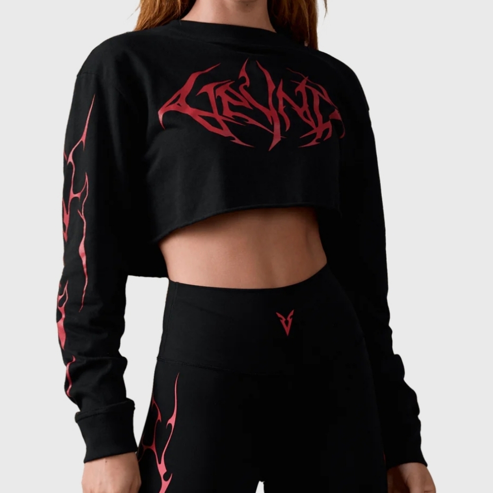 Veynd Boxy Long Sleeve Crop